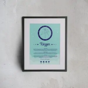 Alternative view of Kişiye Özel Doğum Haritası Analizi Tablosu - Gökyüzü