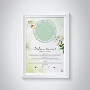 Kişiye Özel Doğum Haritası Analizi Tablosu - Zambak