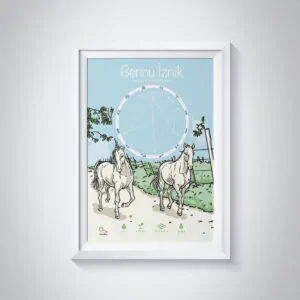 Kişiye Özel Doğum Haritası Posteri - Atlar