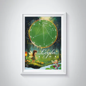 Kişiye Özel Doğum Haritası Posteri - Peri Kızı Rüyası