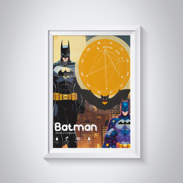 Kişiye Özel Doğum Haritası Posteri - Batman