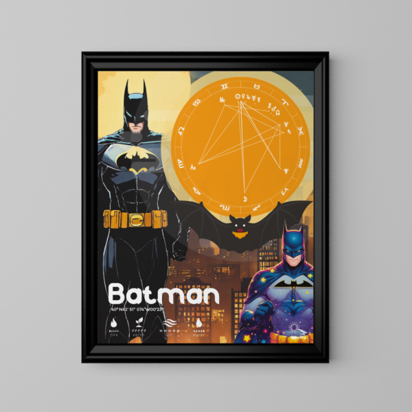 Kişiye Özel Doğum Haritası Posteri - Batman - Image 2